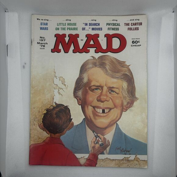 Mad Magazine Vol 1 No 197 March 1978 Jimmy Carter Humor Satire Politics Wit Vtg - Picture 1 of 3